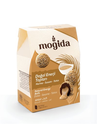 Mogida Doğal Enerji Hurma Topları Şeker İlavesiz – 150g Kutu (10 Adet)