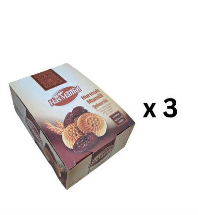 Sugar Free Date Maamoul 16 Pieces Box 448g x 3