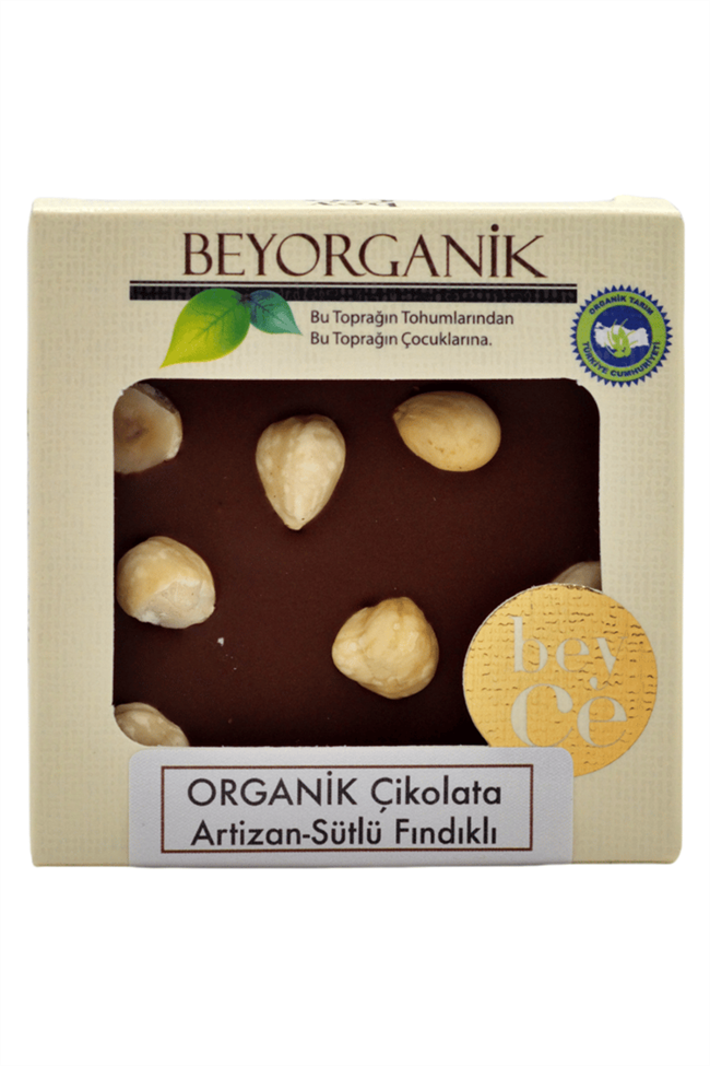 BEYORGANIK CIKOLATA SUTLU FINDIKLI 40GR
