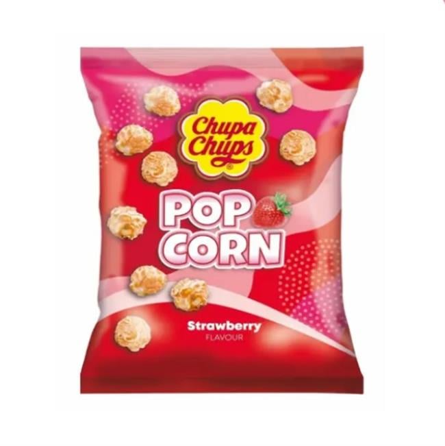 CHUPA CHUPS POPCORN STRAWBERRY 90GR