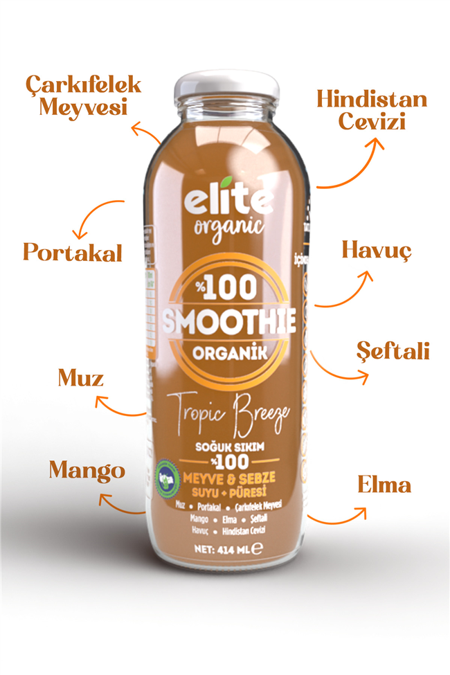 ELITE NATUREL ORG.SMOOTHIE TROPIC BREEZ SHRI 414ML