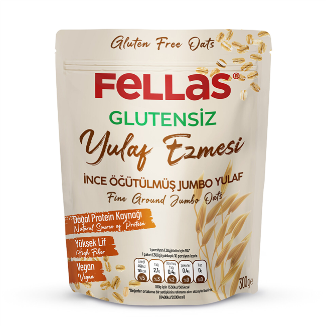 FELLAS GLUTENSIZ YULAF EZMESI INCE 300GR
