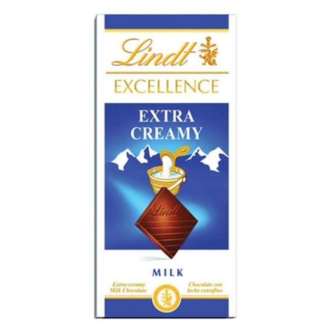 LINDT EXTRA 100G CREAMY MILK 80GR