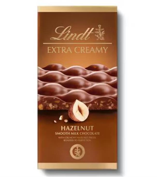 LINDT EXTRA 100G CREAMY MILK HAZELNUT 80GR