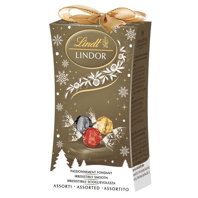 LINDT XMAS LINDOR ASSORT PILLAR 75GR