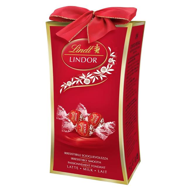 LINDT XMAS LINDOR MILK PILLAR 75GR
