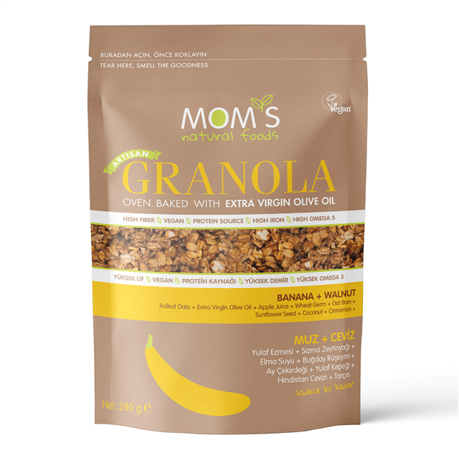 MOMS GRANOLA MUZ-CEVIZ 280 GR