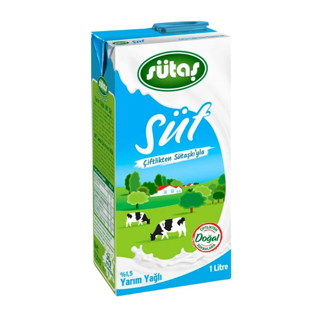 SUTAS SUT YARIM YAGLI1 LT