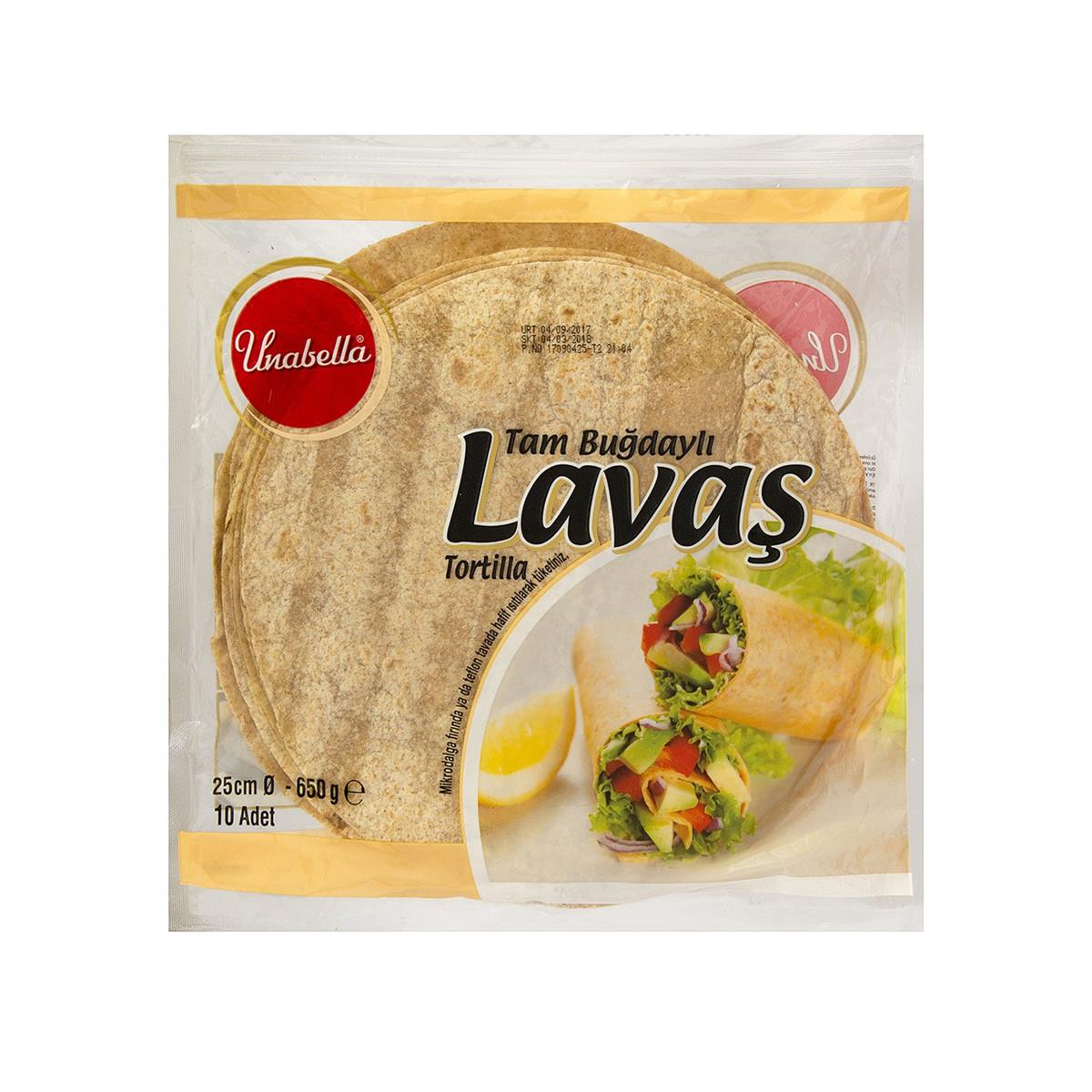 UNABELLA TORTILLA LAVAS  EKMEGI TAM BUG.650 GR