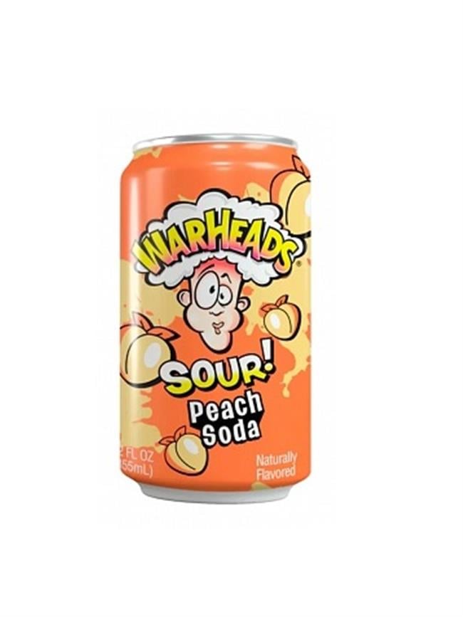 WARHEADS SOUR BLUE PEACH SODA 330ML