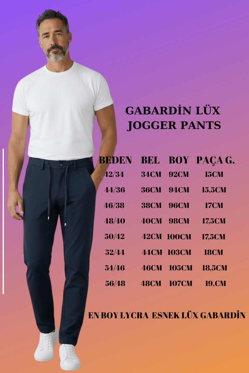 Rumi Smart Full Likralı Jogger Beden Tablosu