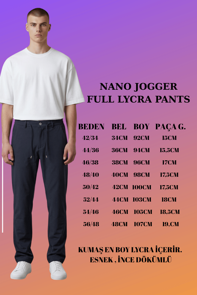 Nano Full Esnek Premium Jogger Pantolon