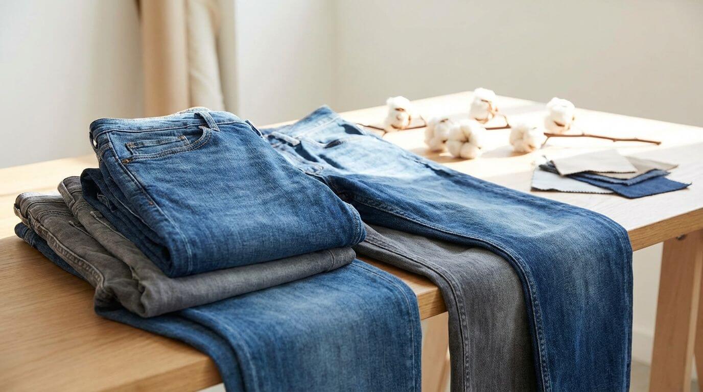Pamuklu Kumaştan Rahat Kalıplı Erkek Jean Pantolon Modelleri