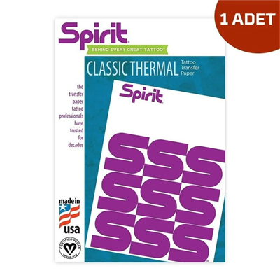 Spirit Classic Thermal Dövme Transfer Kağıdı 1 Adet 8.5x14