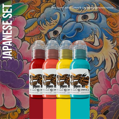 Japanese Mini Set 4lü Set - World Famous Ink Dövme Boyası - 1oz/30ml