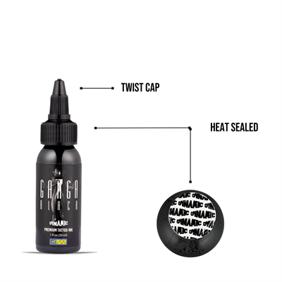 Dynamic Ganga Black Siyah Dövme Boyası 1oz - 30ml