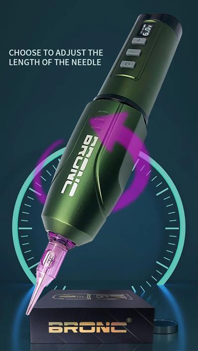 Bronc Bullet Kablosuz Pen Dövme Makinesi - Army Green