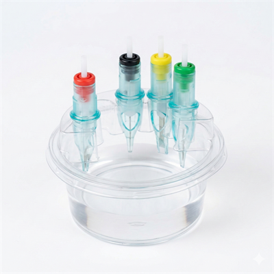 Plastik Dövme İğnesi Temizleme Standı 20’li