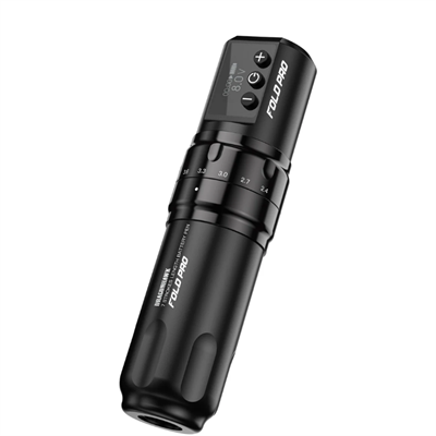 Mast Fold Pro Siyah Kablosuz Pen Dövme Makinesi 2.4 mm - 4.2 mm Ayarlanabilir Stroke