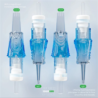 Dragonhawk Yue 1007 RL 7RL Long Taper Kartuş Dövme İğnesi 20 Adet