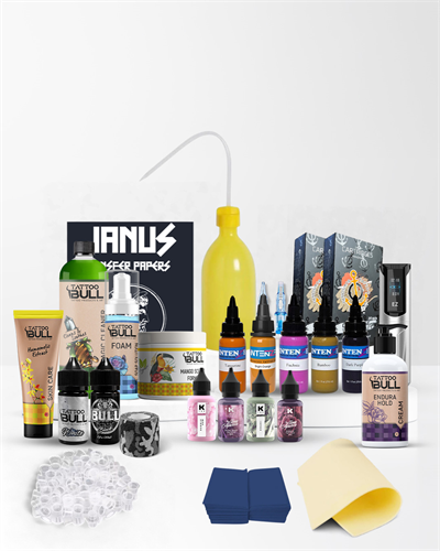 EZ P5 Silver 3.5mm Stroke Dokunmatik Kablosuz Pen Dövme Makinesi Gri - Set