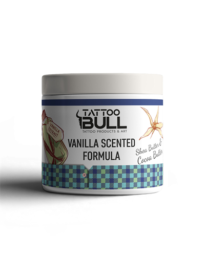 TattooBull Vanilya Formula Profesyonel Dövme Glide & Bakım Kremi – 250 ml