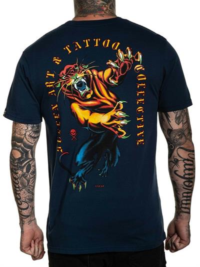 SULLEN T-SHIRT - PREMIUM TEE: ENEKO PANTHER - Majolica Blue