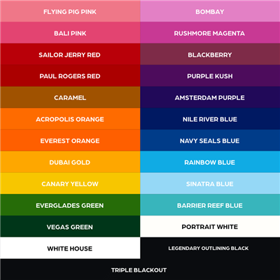 25 Color Set - World Famous Ink Dövme Boyası - 1oz/30ml