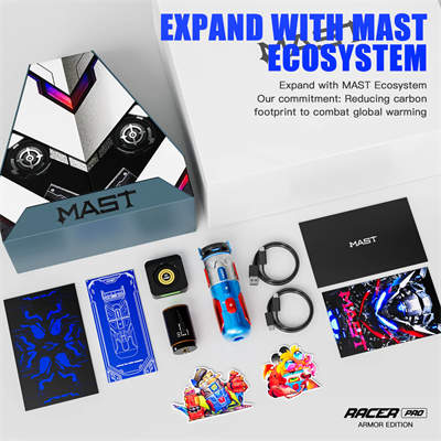 Mast Racer Pro Armor Edition Purple 4.2mm Stroke Kablosuz Dövme Makinesi - Mor