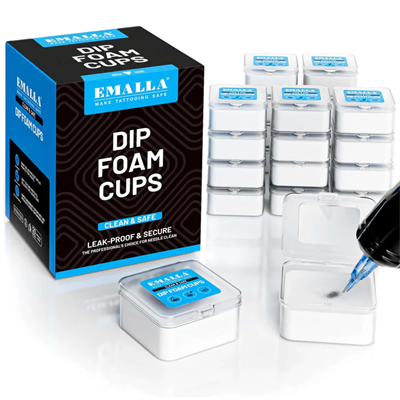 Emalla Dip Foam Cup - İğne Temizleme Kabı - 20li/Kutu