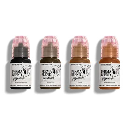Perma Blend - Light to Dark Eyebrow Mini Set - 4lü Kalıcı Makyaj Boya Seti - 15 ml