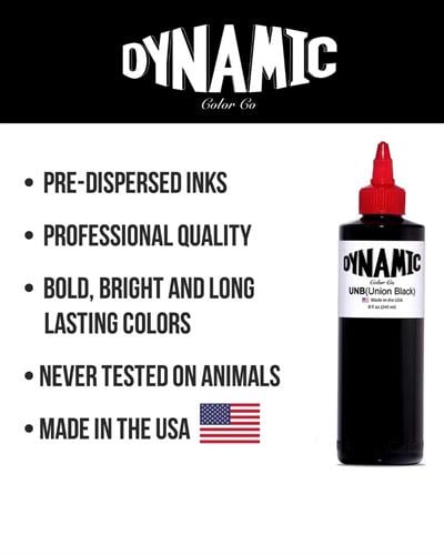 Dynamic Union Black - Siyah Tattoo Dövme Boyası - 8 oz/240ml