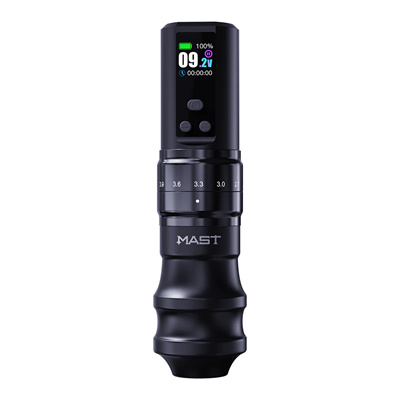 Mast Fold 2 Pro Ayarlanabilir Stroke 2.4-4.2mm Çift Bataryalı Kablosuz Dövme Makinesi - Siyah