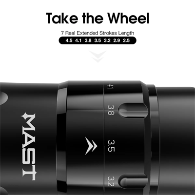 Mast Flip 4 Pro Kablosuz Dövme Makinesi Çift Batarya 2.5 mm - 4.5 mm Ayarlanabilir Stroke