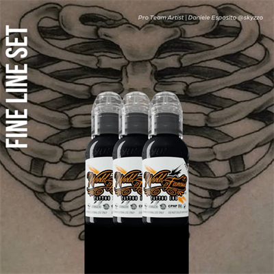 Fine Line Mini 3lü Set - World Famous Ink Dövme Boyası - 1 oz