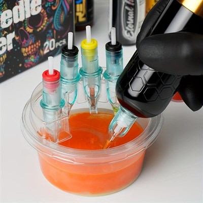 Plastik Dövme İğnesi Temizleme Standı 20’li