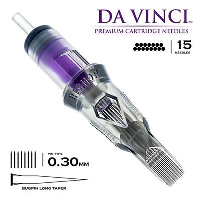 Bishop DaVinci V2 1015 MLT 15M Bugpin Long Taper Kartuş Dövme İğnesi 20 Adet