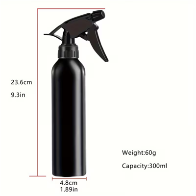 Sprey Temizleme Şişesi 300ml Siyah - Tattoo Bottle