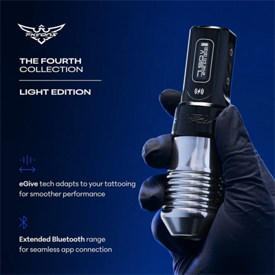 FK Irons Flux Max The Fourth Collection Light Edition 4.0mm Çift Bataryalı Kablosuz Dövme Makinesi - Gümüş-Siyah