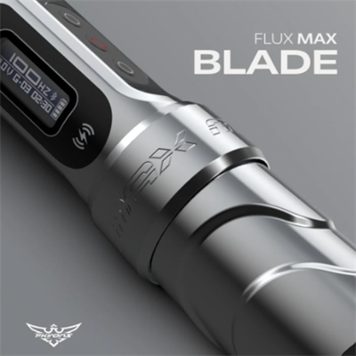 FK Irons Flux Max Blade 3.2mm Stroke Tek Bataryalı Kablosuz Dövme Makinesi - Gümüş