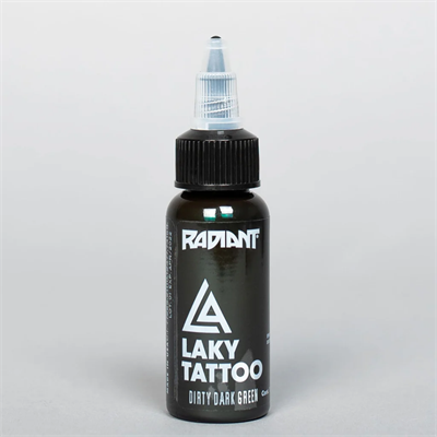 Laky Dirty Dark Green - Radiant Tattoo Dövme Boyası - 1oz/30ml
