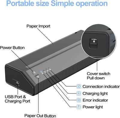 Termal Yazıcı A4 - Bluetooth Portable Printer - Prt4