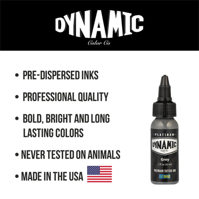 Dynamic Platinum Tattoo Ink Grey
