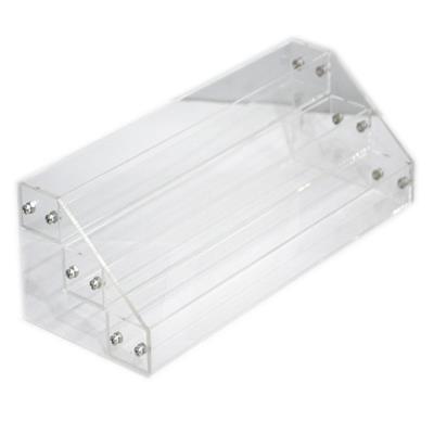 Akrilik Taşınabilir Boya Standı 3li sıra Şeffaf