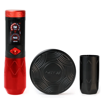 Ava GTR Adjustable Stroke Kablosuz Dövme Makinesi Red - SET