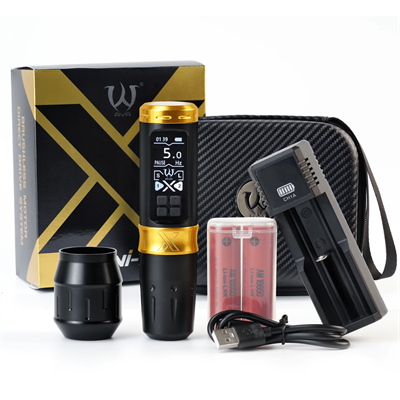 Ava UNI-X Wireless Pen 4.0mm Stroke Gold Kablosuz Dövme Makinesi