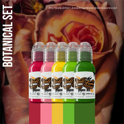 Botanical Mini 5li Set - World Famous Ink Dövme Boyası - 1oz/30ml
