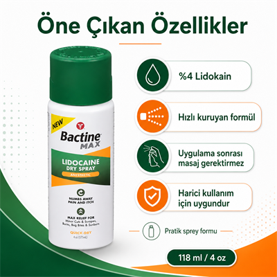 Bactine Max - Dry Spray - 4oz