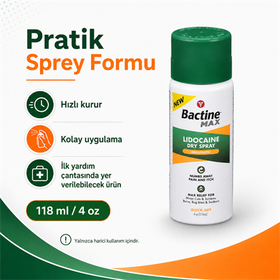 Bactine Max - Dry Spray - 4oz
