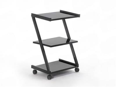 Z Etejer Üç Raflı Stüdyo Setup Masası Siyah Metal